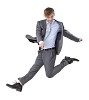 Isolated ballet businessman 