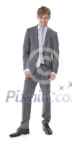 Isolated young businessman