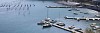 Panorama image of a small marina