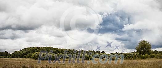 Cloudy day on the countryside Cloudy day on the countryside