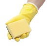 Isolated hand holding a sponge