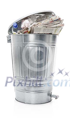 Garbage can full of trash Garbage can full of trash