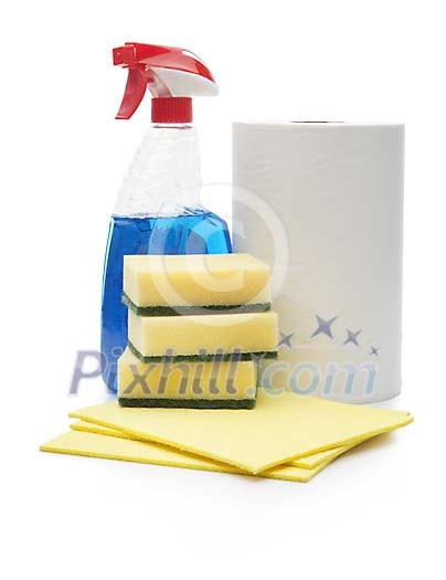 Isolated window cleaning supplies