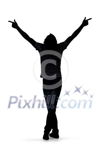 Isolated silhouette of a man