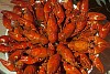 Bowl full of boiled crayfish