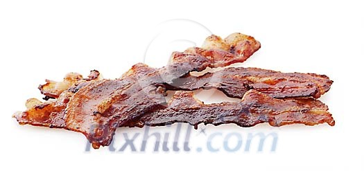Bacon portion on a white background Bacon portion on a white background