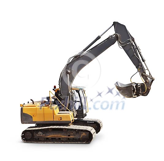 Isolated excavator Isolated excavator