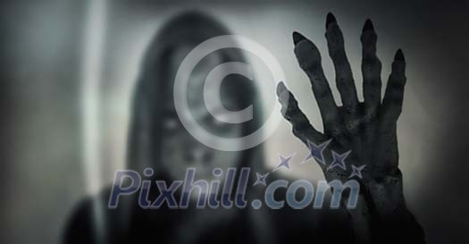 Scary ghost raising his hand Scary ghost raising his hand