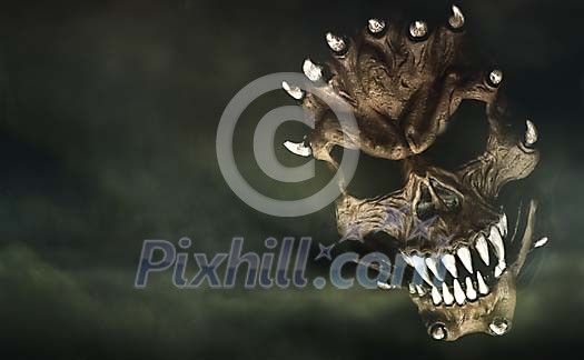 Scary monster face in the darkness Scary monster face in the darkness
