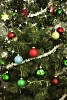 Background of a decorated christmas tree