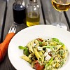 Pasta portion on a plate