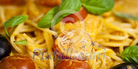 Closeup of a pasta