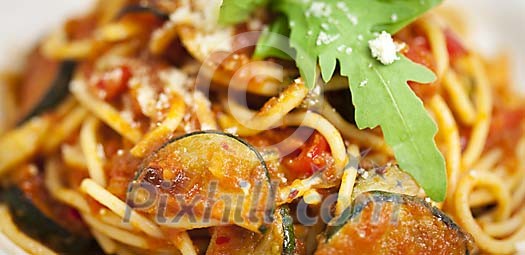 Closeup of a pasta
