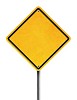 Yellow warning sign