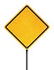 Yellow warning sign