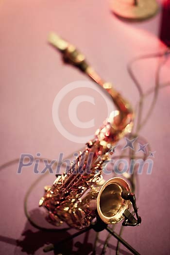 Saxophine with a microphone Saxophine with a microphone
