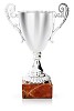 Shiny trophy with clipping path