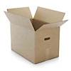 Brown cardboard box with hand made clipping path