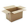 Brown cardboard box with hand made clipping path