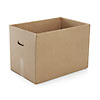 Brown cardboard box with hand made clipping path