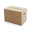 Brown cardboard box with hand made clipping path
