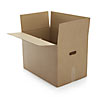 Brown cardboard box with hand made clipping path