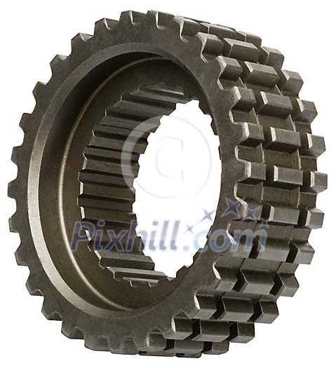 Metallic gear with clipping path Metallic gear with clipping path