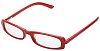 Red eyeglasses with clipping path