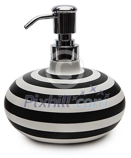 Stripy soap pump with clipping path Stripy soap pump with clipping path