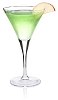 Apple Martini cocktail with clipping path