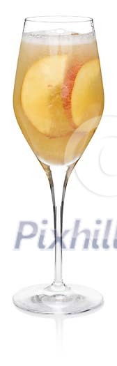 Bellini cocktail with clipping path