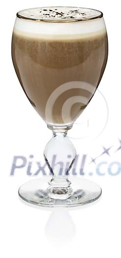 Irish Coffee cocktail with clipping path