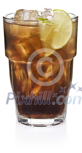 Long Island Ice Tea cocktail with clipping path