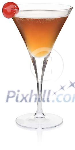 Manhattan cocktail with clipping path
