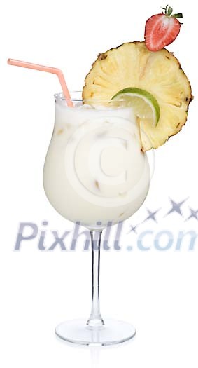Pia Colada cocktail with clipping path