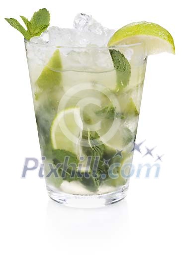 Mojito cocktail with clipping path