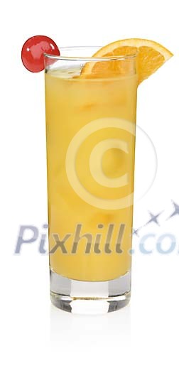 Screwdriver drink with clipping path