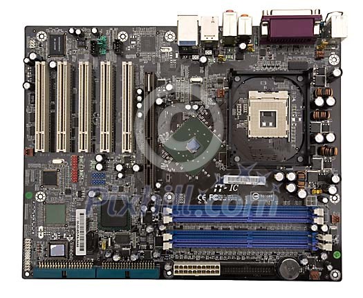 Motherboard with hand made clipping path Motherboard with hand made clipping path