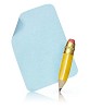Empty notepad with cool pencil