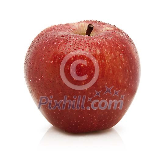 Red apple with clipping path