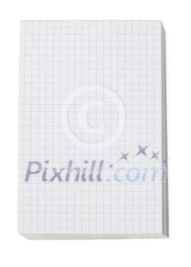Notepaper on a white background