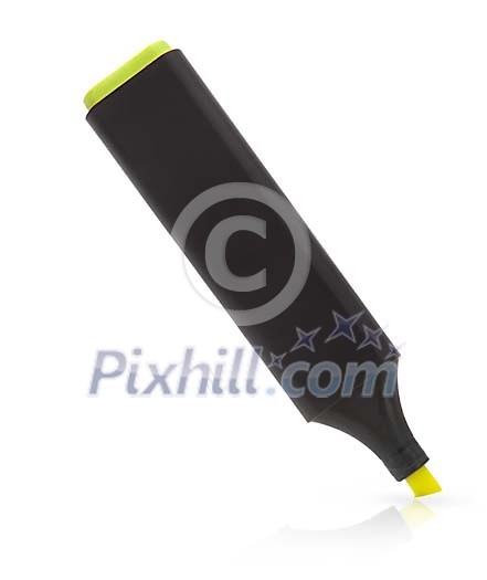 Isolated yellow highlighter