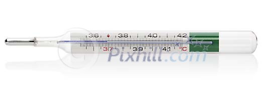 Isolated glass thermometer Isolated glass thermometer