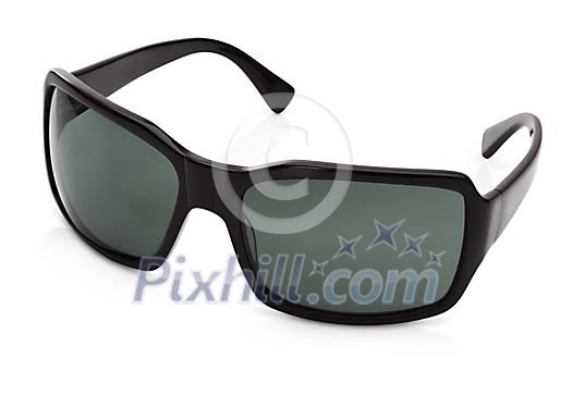 Isolated black sunglasses Isolated black sunglasses