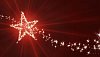 Digitally Generated Abstract Starburst pattern of Stars on Dark red design