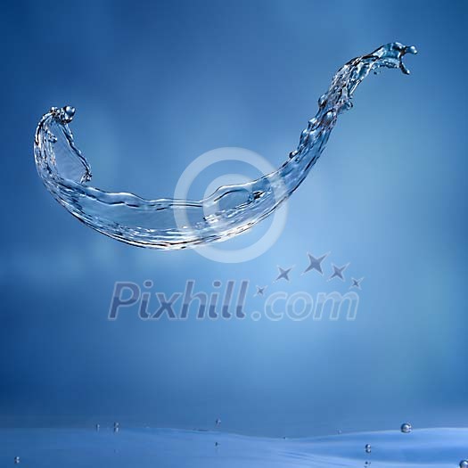 Digital Composite of Water Splashes. Digital Composite of Water Splashes.