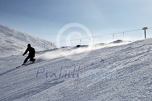 Notice from the photographer: This skier could just as well be me, some small parts are editied to make it anonymous.