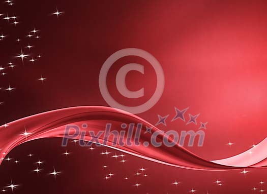 Digitally generated red abstract background representing chirstmas