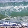 Wave reaches the beach