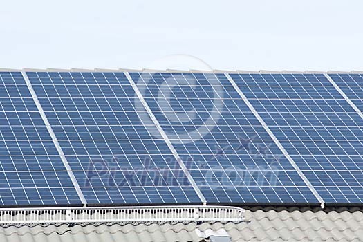 Solar panels on roof Solar panels on roof